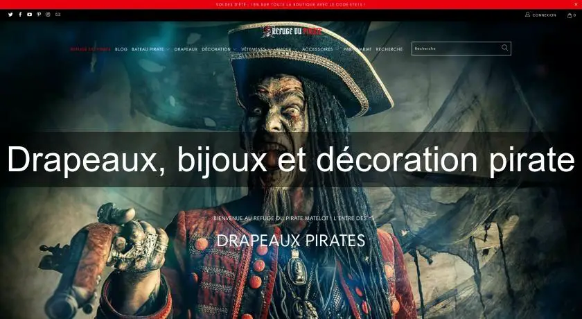 Drapeaux, bijoux et décoration pirate