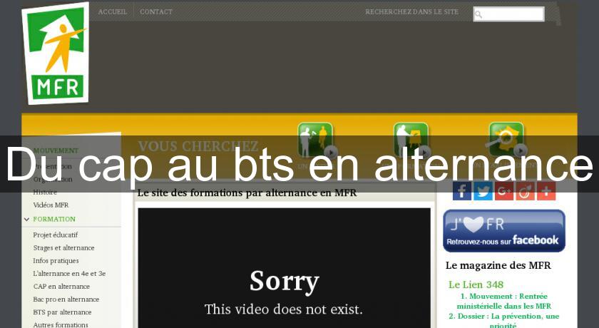 Du cap au bts en alternance Du cap au bts en alternance