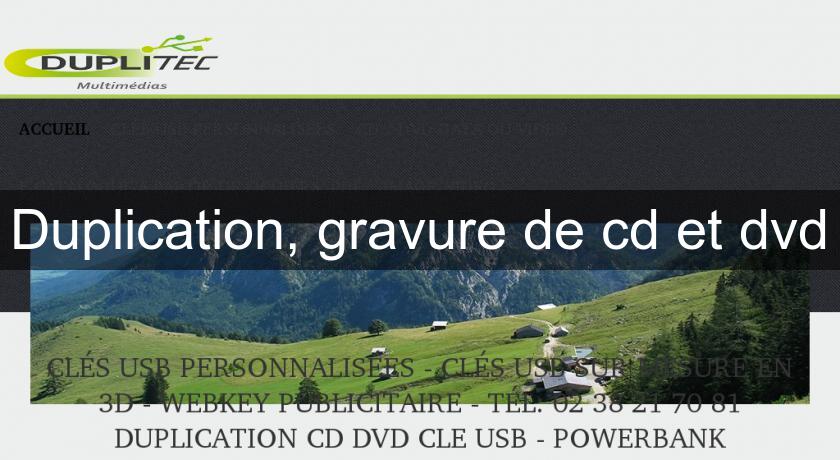 Duplication, gravure de cd et dvd