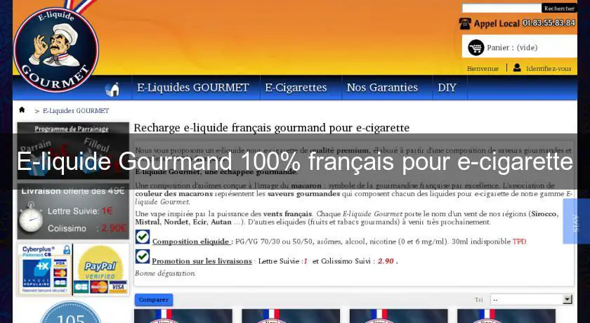 E-liquide Gourmand 100% français pour e-cigarette