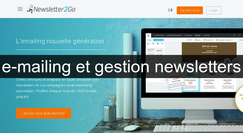 e-mailing et gestion newsletters