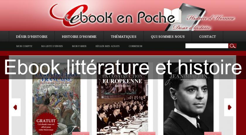 Ebook littérature et histoire Ebook littérature et histoire