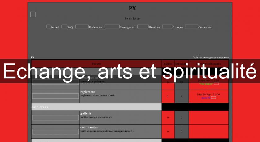 Echange, arts et spiritualité