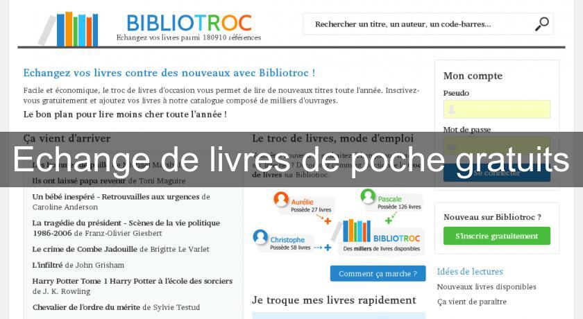 Echange de livres de poche gratuits Echange de livres de poche gratuits