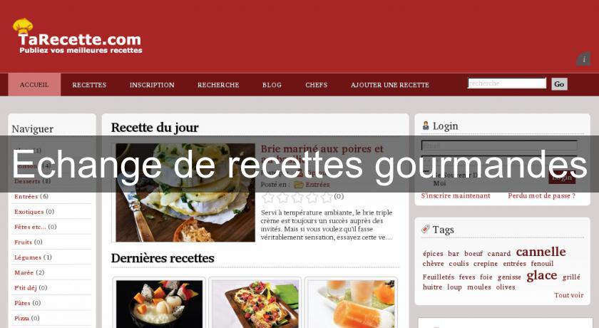 Echange de recettes gourmandes Echange de recettes gourmandes