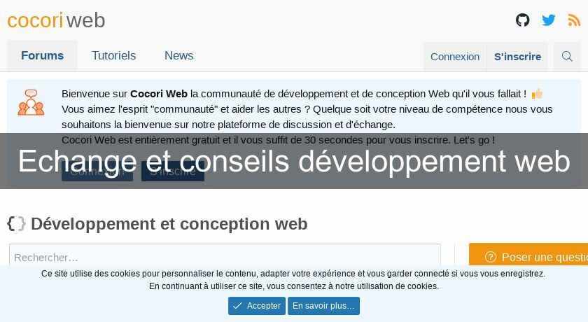 Echange et conseils développement web Echange et conseils développement web
