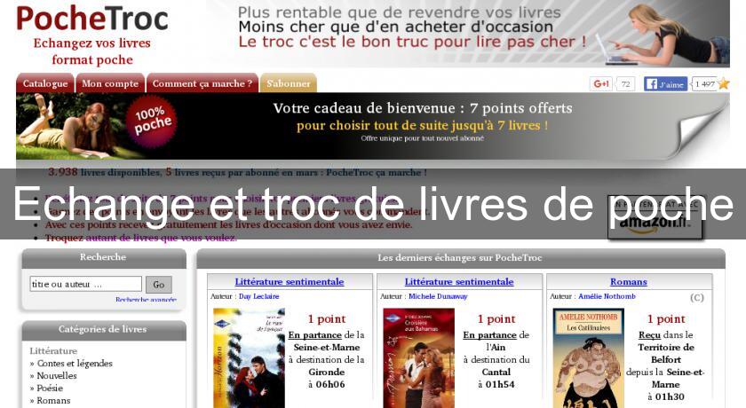 Echange et troc de livres de poche Echange et troc de livres de poche