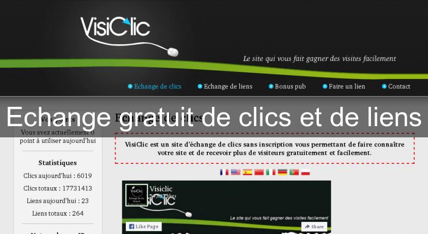 Echange gratuit de clics et de liens