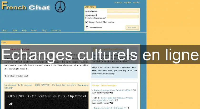 Echanges culturels en ligne