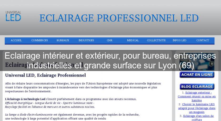 Eclairage intérieur et extérieur, pour bureau, entreprises industrielles et grande surface sur Lyon (69)