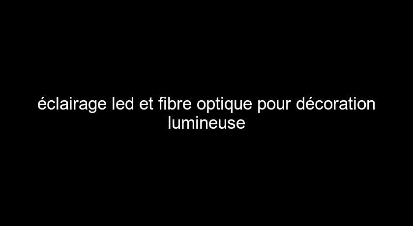 éclairage led et fibre optique pour décoration lumineuse