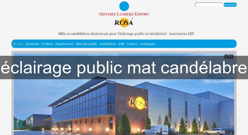 éclairage public mat candélabre