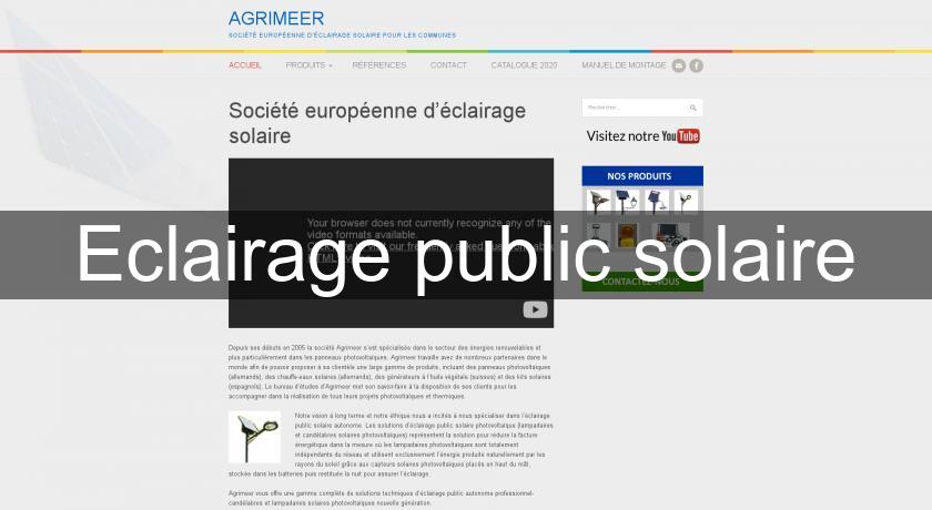 Eclairage public solaire Eclairage public solaire