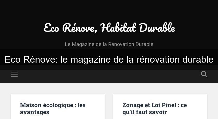 Eco Rénove: le magazine de la rénovation durable