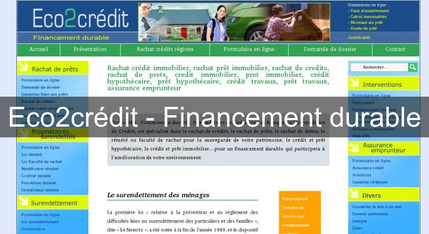 Eco2crédit - Financement durable Eco2crédit - Financement durable