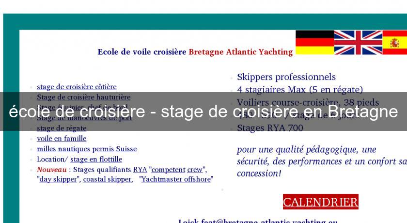 école de croisière - stage de croisière en Bretagne