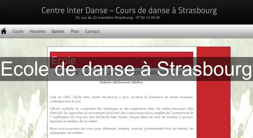 Ecole de danse à Strasbourg