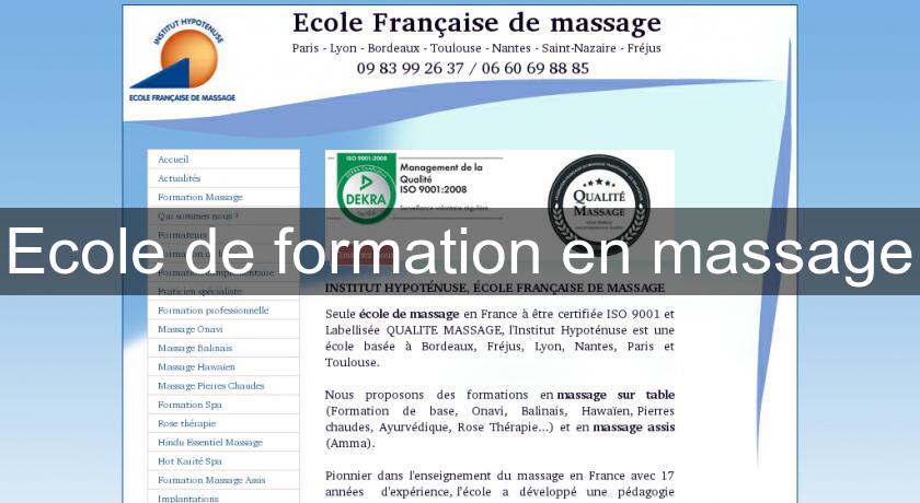 Ecole de formation en massage