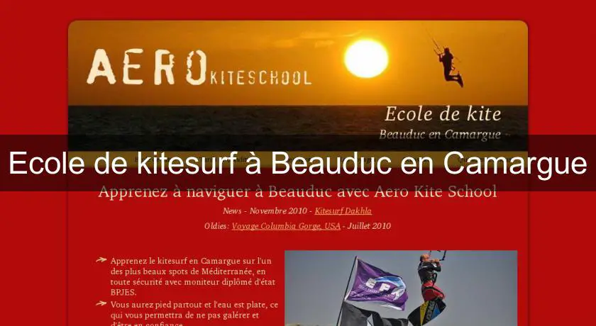 Ecole de kitesurf à Beauduc en Camargue