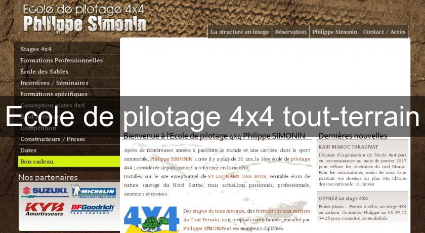 Ecole de pilotage 4x4 tout-terrain Ecole de pilotage 4x4 tout-terrain