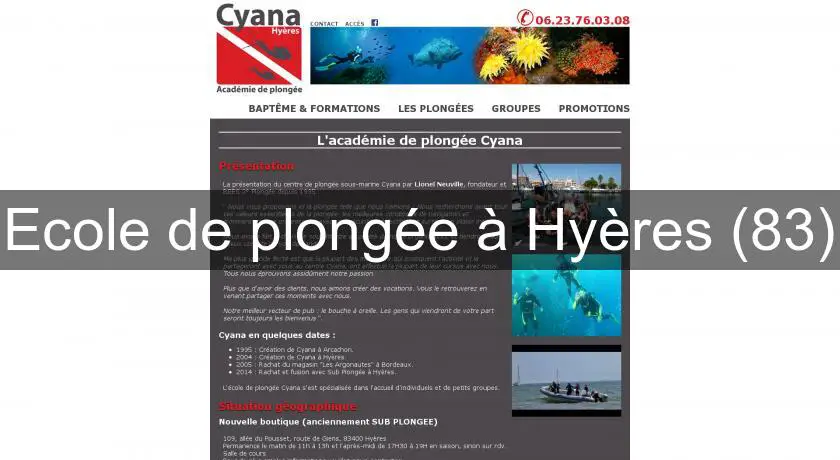 Ecole de plongée à Hyères (83)