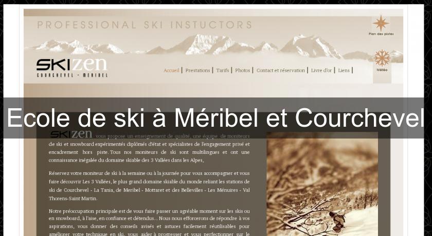 Ecole de ski à Méribel et Courchevel