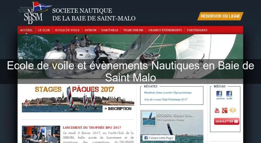 Ecole de voile et évènements Nautiques en Baie de Saint Malo