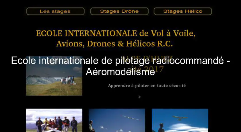 Ecole internationale de pilotage radiocommandé - Aéromodélisme