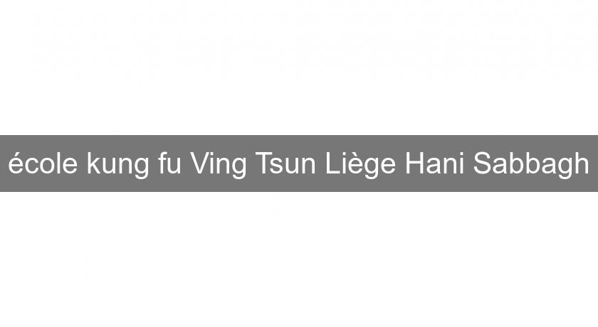 école kung fu Ving Tsun Liège Hani Sabbagh école kung fu Ving Tsun Liège Hani Sabbagh