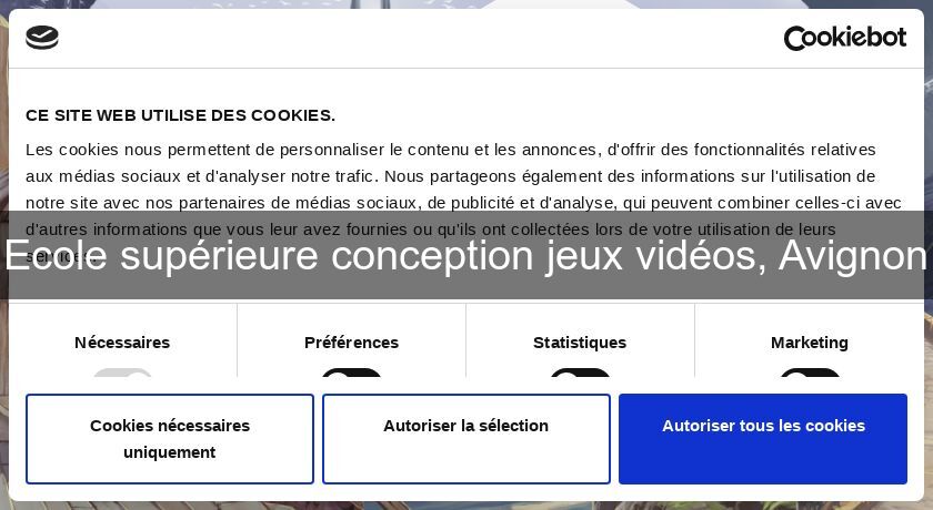 Ecole supérieure conception jeux vidéos, Avignon Ecole supérieure conception jeux vidéos, Avignon