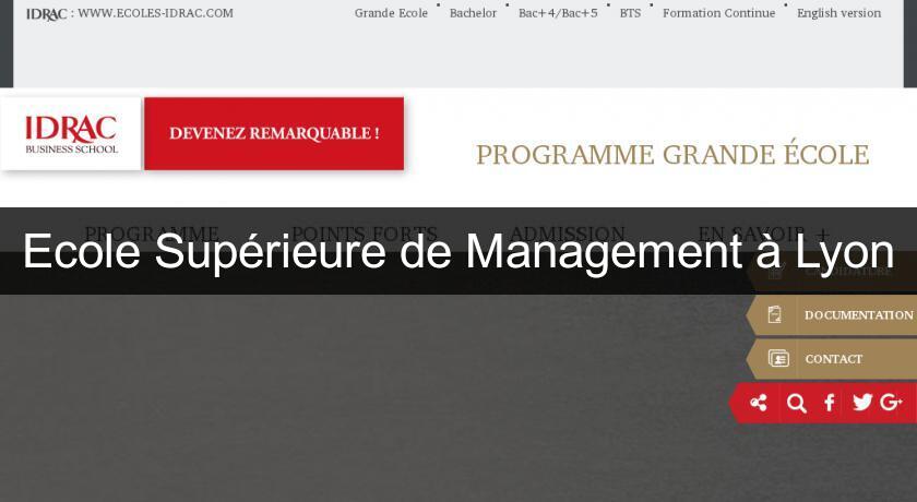 Ecole Supérieure de Management à Lyon Ecole Supérieure de Management à Lyon