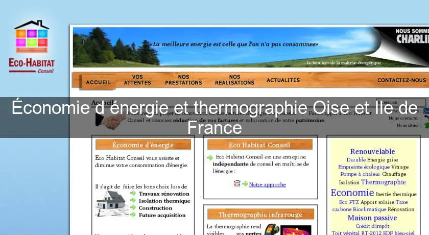 Économie d'énergie et thermographie Oise et Ile de France