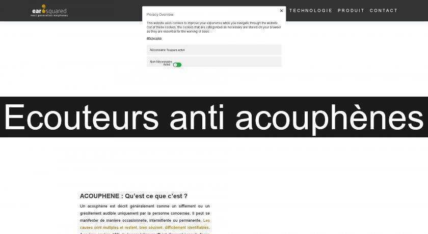 Ecouteurs anti acouphènes Ecouteurs anti acouphènes