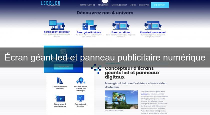 Écran géant led et panneau publicitaire numérique