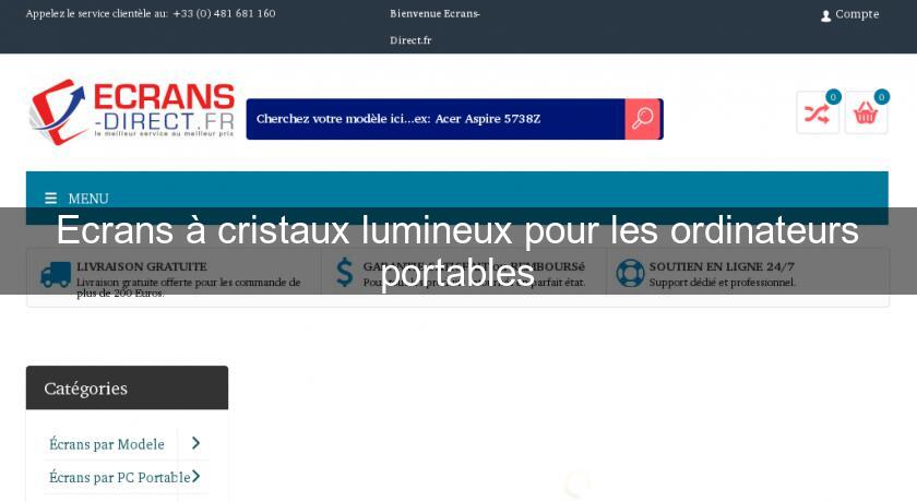 Ecrans à cristaux lumineux pour les ordinateurs portables Ecrans à cristaux lumineux pour les ordinateurs portables