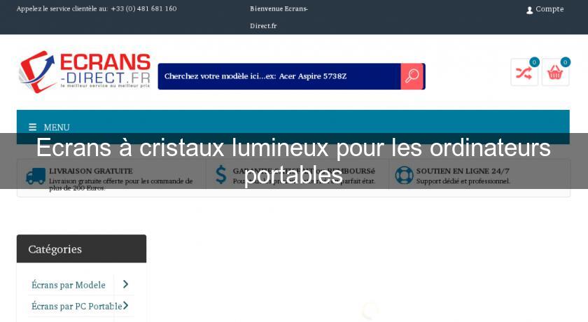 Ecrans à cristaux lumineux pour les ordinateurs portables