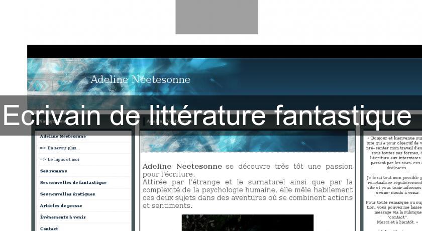 Ecrivain de littérature fantastique Ecrivain de littérature fantastique