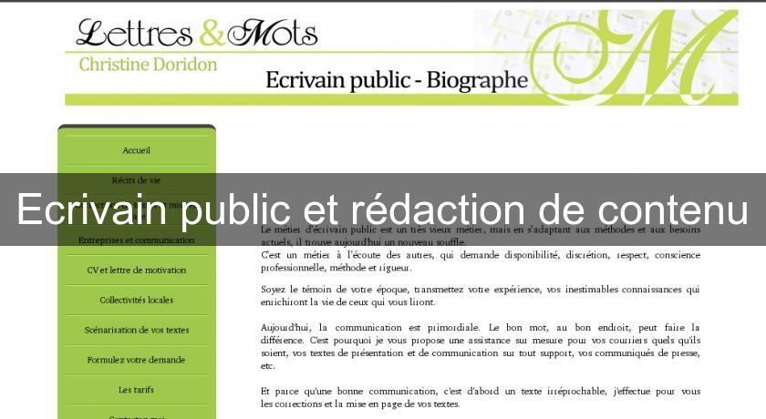 Ecrivain public et rédaction de contenu