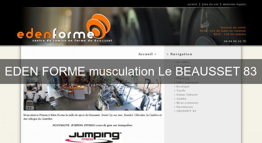 EDEN FORME musculation Le BEAUSSET 83 EDEN FORME musculation Le BEAUSSET 83