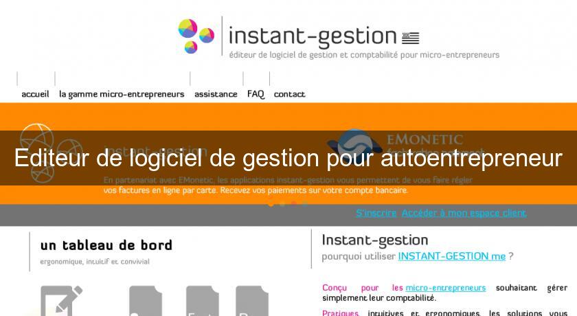 Editeur de logiciel de gestion pour autoentrepreneur