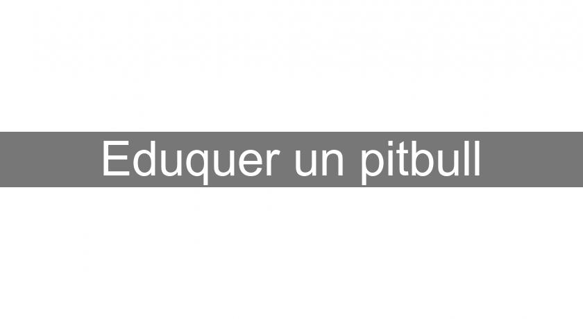 Eduquer un pitbull