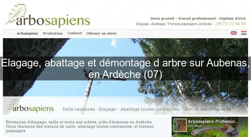 Elagage, abattage et démontage d'arbre sur Aubenas, en Ardèche (07)