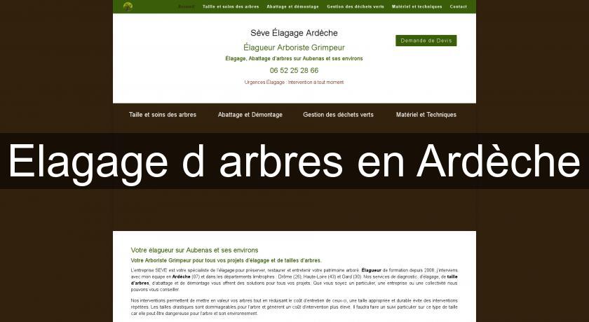 Elagage d'arbres en Ardèche Elagage d'arbres en Ardèche