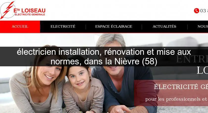 électricien installation, rénovation et mise aux normes, dans la Nièvre (58)