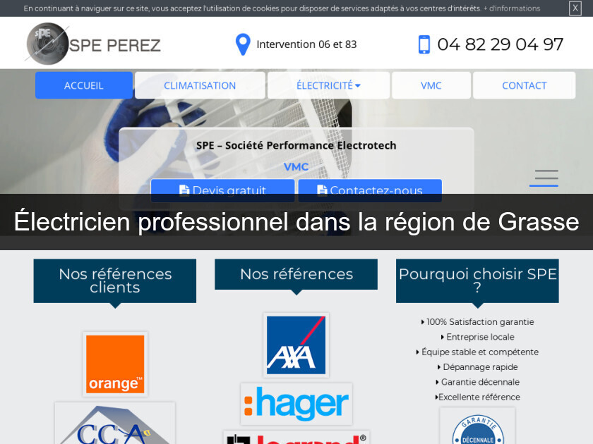 Électricien professionnel dans la région de Grasse Électricien professionnel dans la région de Grasse