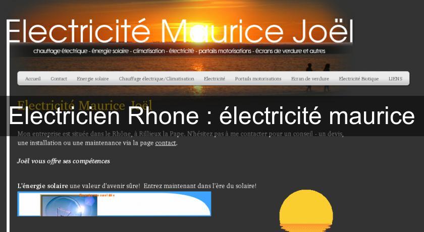 Electricien Rhone : électricité maurice Electricien Rhone : électricité maurice
