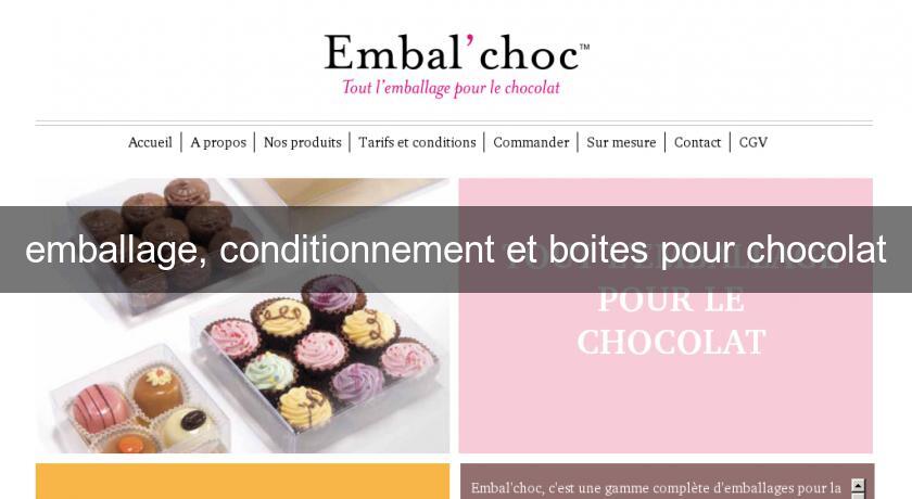 emballage, conditionnement et boites pour chocolat