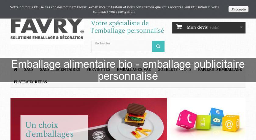 Emballage alimentaire bio - emballage publicitaire personnalisé