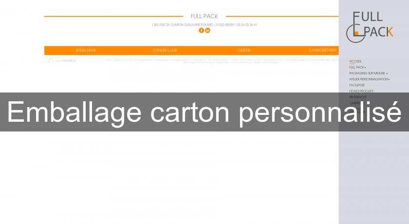 Emballage carton personnalisé Emballage carton personnalisé