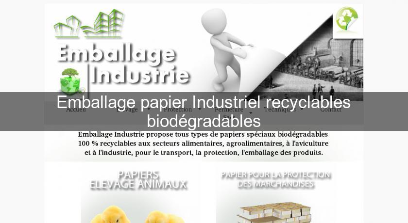 Emballage papier Industriel recyclables biodégradables